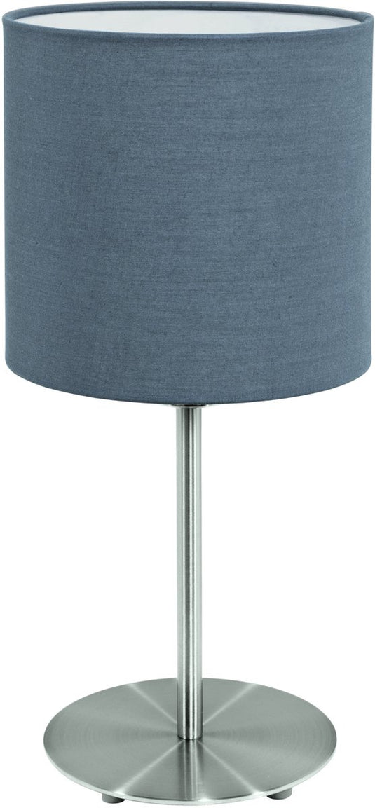 Eglo pasteri tafellamp - 1 lichts - e27 - ø18cm - stof - grijs, antraciet, wit