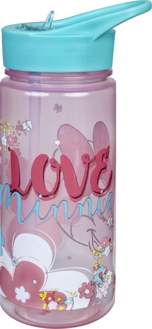 Minnie mouse undercover drinkfles 500ml bpa-vrij roze-blauw.