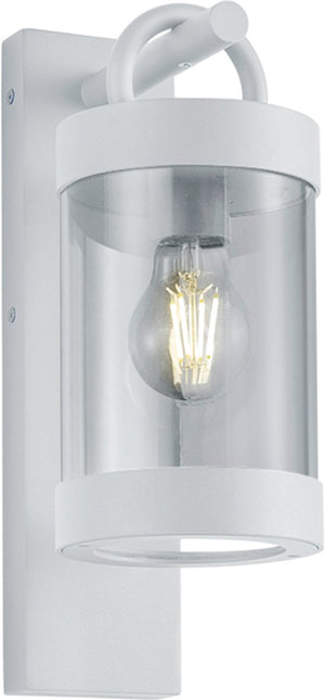 Trio sambesi - wandlamp - wit mat - excl. 1x e27 4 w - schemersensor - wandmontage - buitenverlichting - ip44