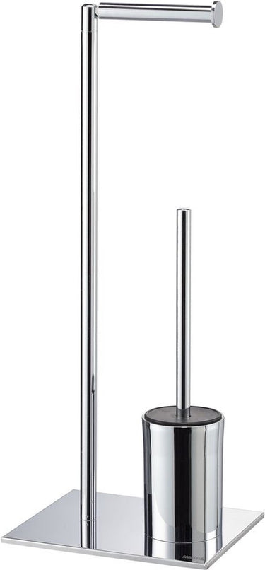 Sealskin tube - toiletbutler - toiletborstel met houder siliconen - reserverolhouder - vrijstaand - chroom