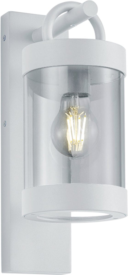 Trio sambesi - wandlamp - wit mat - excl. 1x e27 4 w - schemersensor - wandmontage - buitenverlichting - ip44