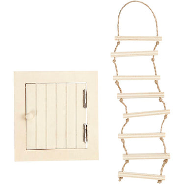 Creativ company http: www.cchobby.nl zolderluik-en-touwladder-afm-9-20-cm-1-set