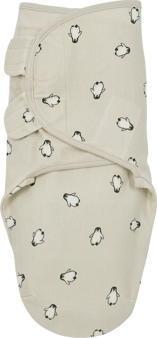 Meyco baby penguin swaddle inbakerdoek - soft sand - 0-3 maanden - 1.0 tog