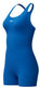 Speedo endurance+ legsuit dames sportbadpak - kleurvast badpak dames met pijpjes - zwempak dames met borstvoering - sportbadpak dames met racerback - blauw - 40