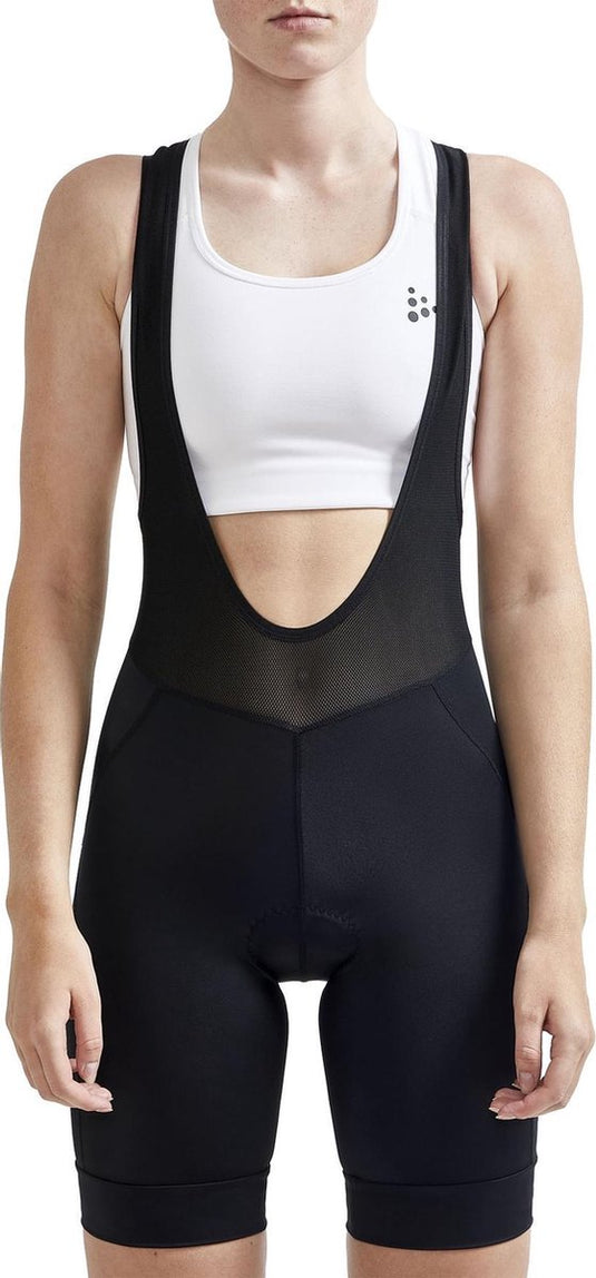 Craft endur bib shorts c4 w dames fietsbroek - zwart