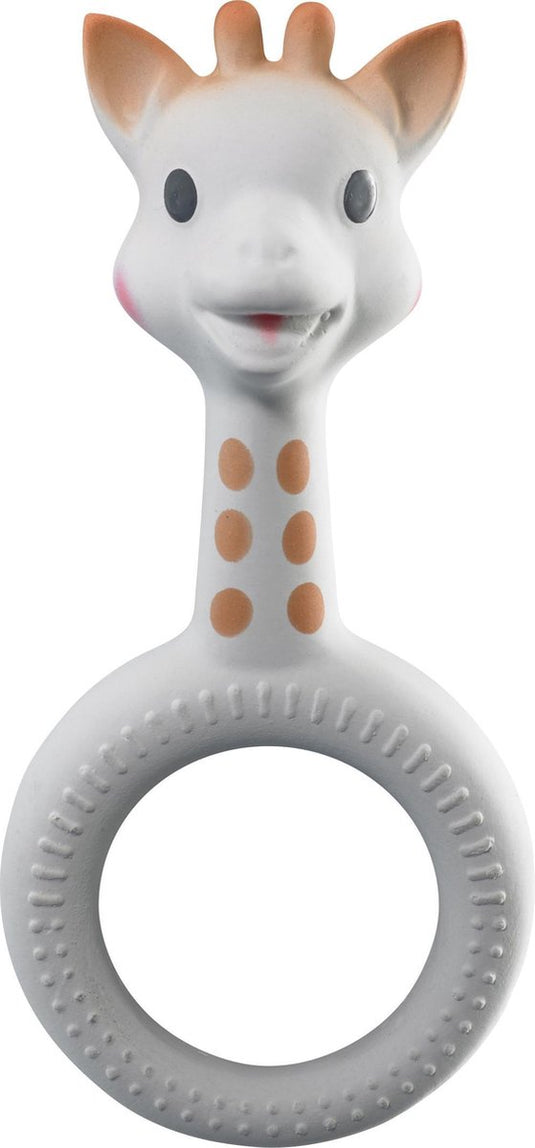 Sophie de giraf so'pure bijtring - bijtspeeltje - bijtspeelgoed - babyspeelgoed - 100% natuurlijk rubber - 13.5x6.4x5.2 cm - beige bruin