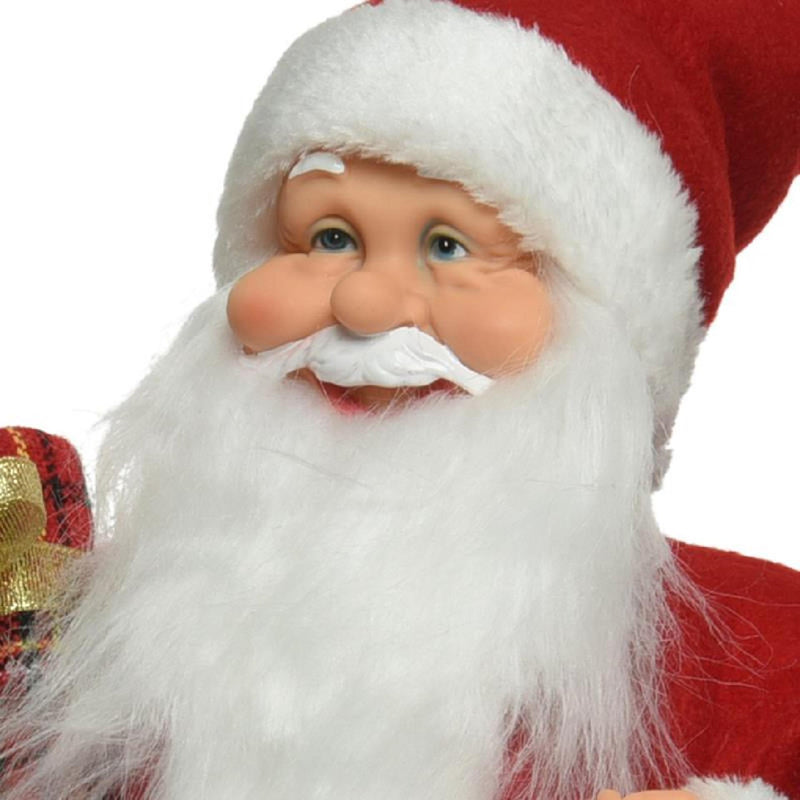 Cargue la imagen en el visor de la galería, Decoris beeld kerstman rood polyester 10x20x30cm
