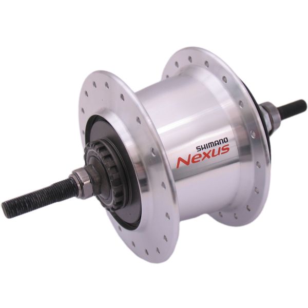 Chargez l'image dans la visionneuse de la galerie, Shimano versnellingsnaaf 7 speed nexus 7 sg-c3001 voor rollerbrakes velgrem 36 gaats - zilver

