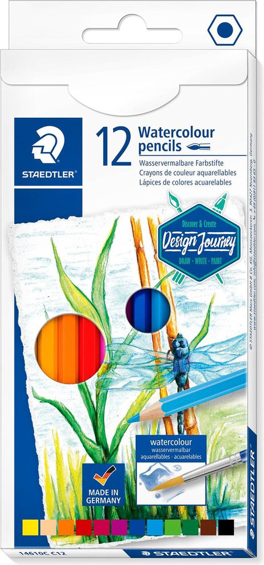 Staedtler aquarel kleurpotloden - set 12 st