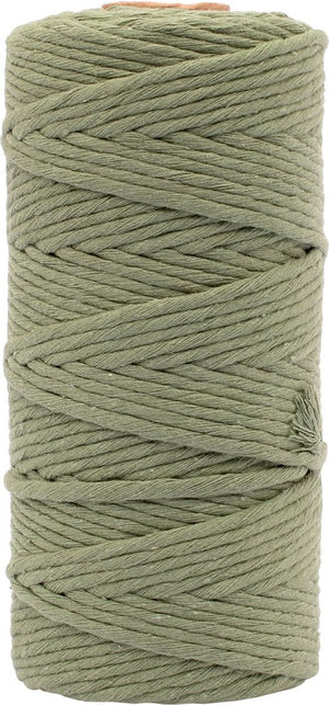 Vaessen creative macrame touw - olijfgroen - 3mmx100m
