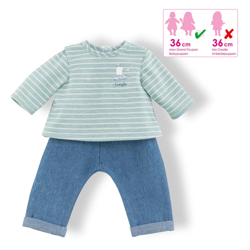 Load image into Gallery viewer, Corolle Mon Grand Poupon - Poppen Broek met Shirt, 36cm
