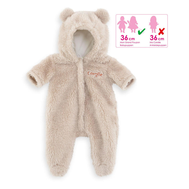Afbeelding laden in galerijviewer, Corolle poppen berenpakje - babypop kleding 36cm - zacht en schattig.
