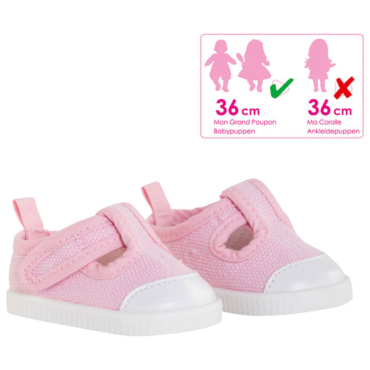 Corolle poppen sneakers roze - babypop accessoires 36cm.