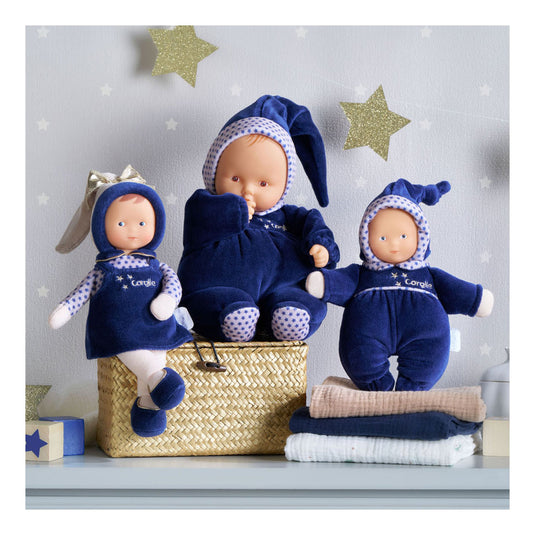 Corolle mon doudou babidoux navy blue starry dreams babypop, 20cm