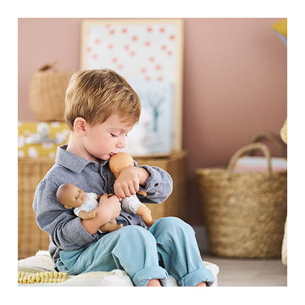 Corolle babypop mini calin konijn blauwe ogen 20cm - vanillegeur.