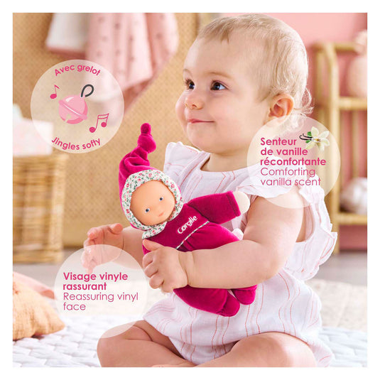 Corolle babidoux - roze grenadine pop, 20cm