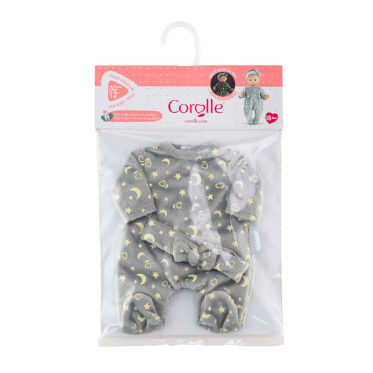 Corolle poppen pyjama en hoofdband, 30cm - glow in the dark