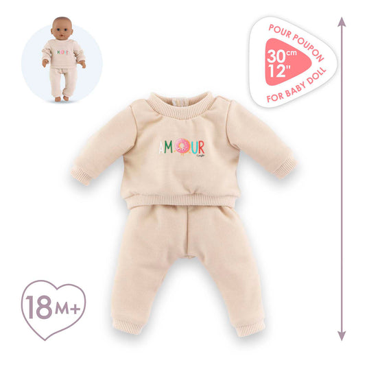 Corolle beige trainingspak voor babypop, 30cm