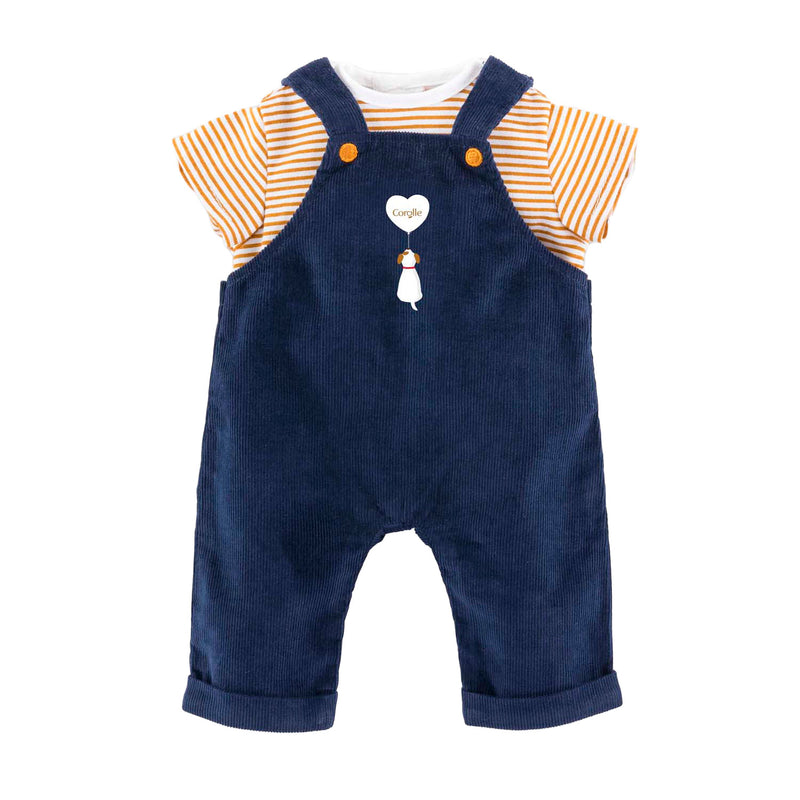 Load image into Gallery viewer, Corolle t-shirt en marineblauw overall, 30cm
