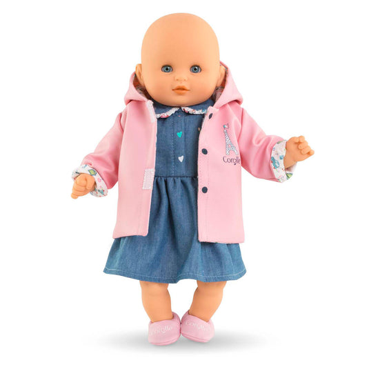 Corolle omkeerbare regenjas voor babypop, 30cm