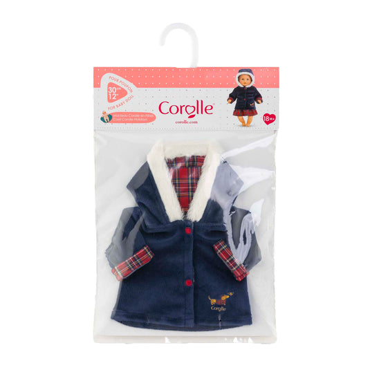 Corolle babypop jas - holidays poppenkleding 30cm winterjas.