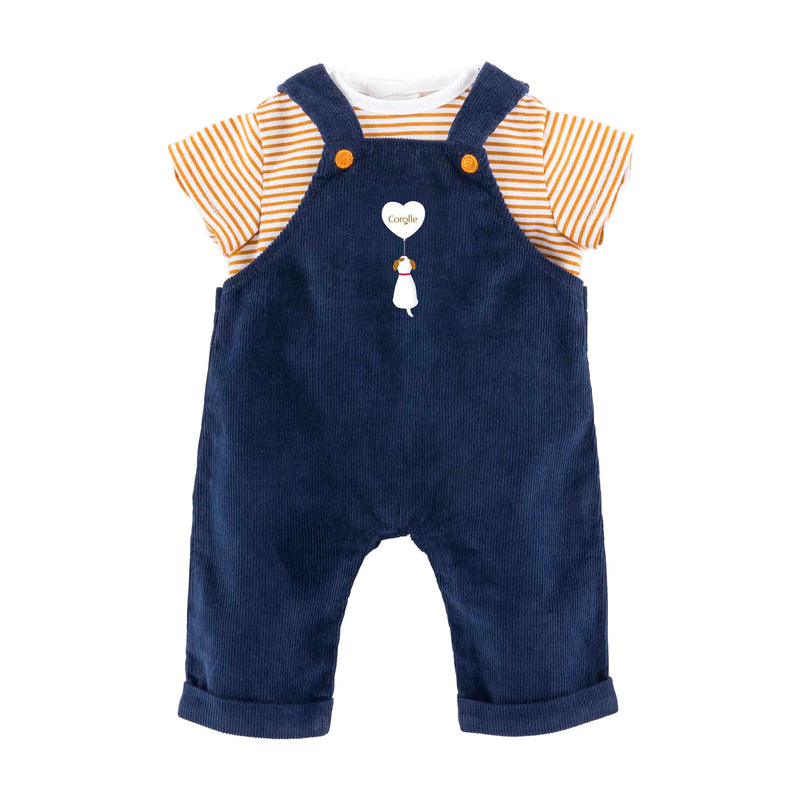 Load image into Gallery viewer, Corolle t-shirt en marineblauw overall, 36cm
