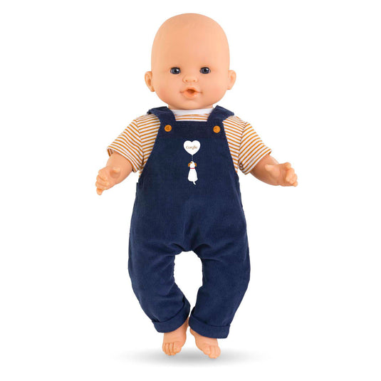 Corolle t-shirt en marineblauw overall, 36cm