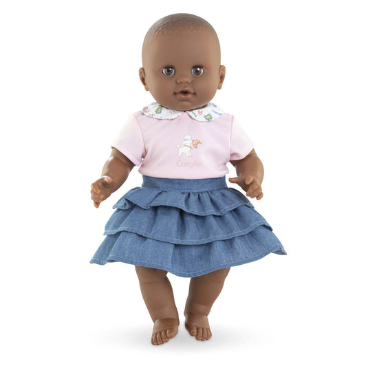 Corolle rok met ruches en t-shirt voor babypop, 36cm.