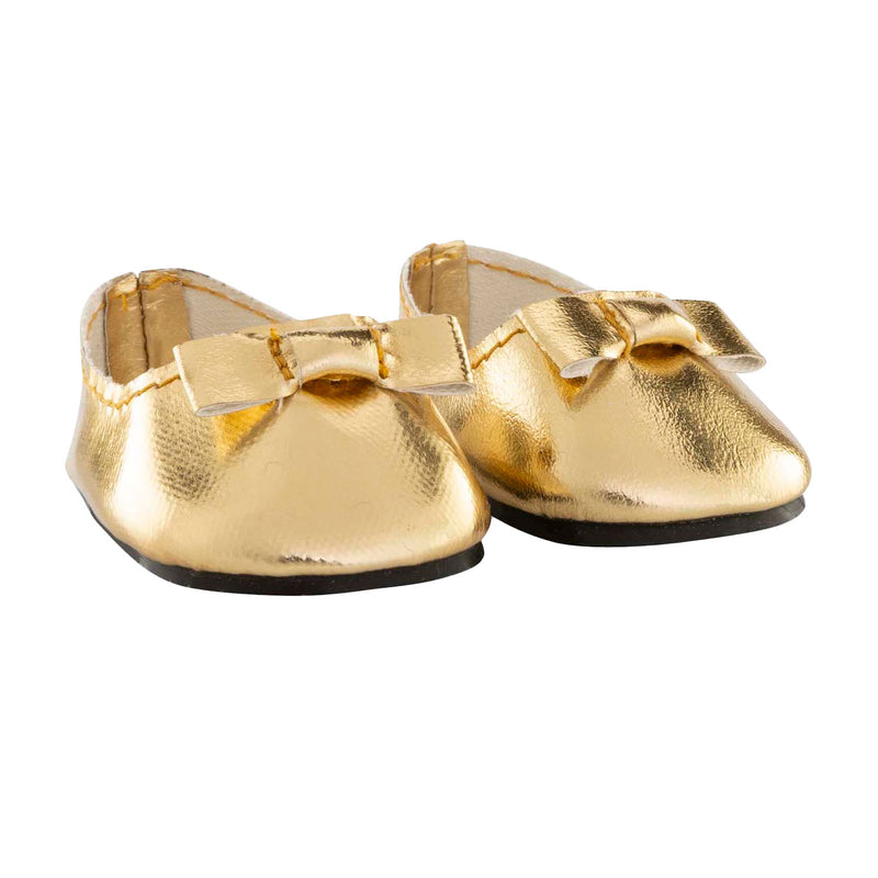 Load image into Gallery viewer, Corolle gouden ballet platte schoenen voor babypop, 36cm
