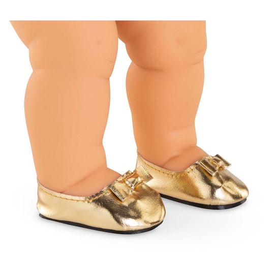 Corolle babypop gouden ballerina schoenen - poppenaccessoire 36cm.