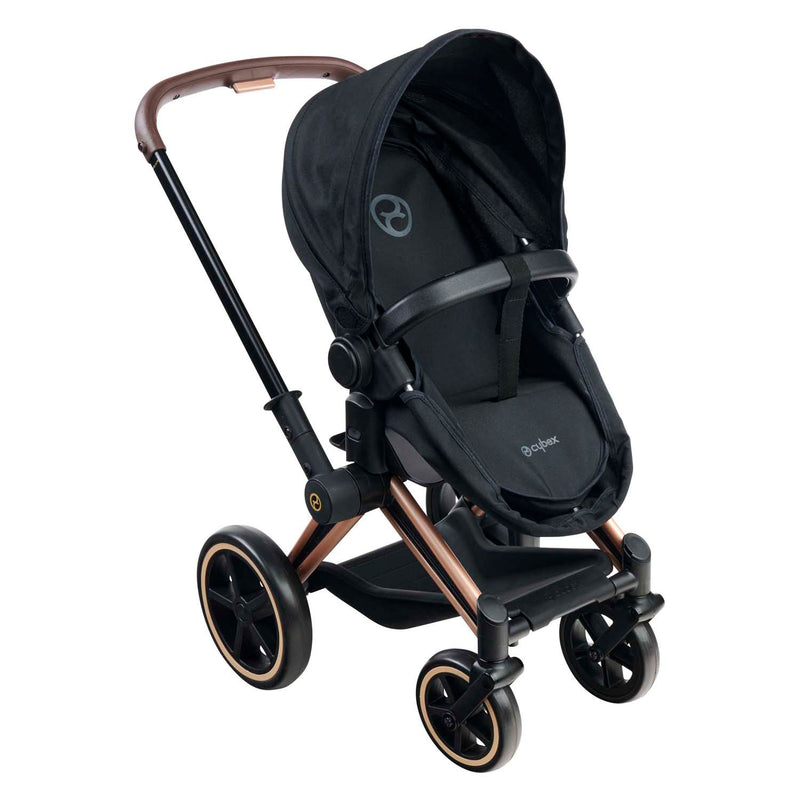 Load image into Gallery viewer, Corolle zwarte poppenwagen 3 in 1 voor babypop van 36-42cm
