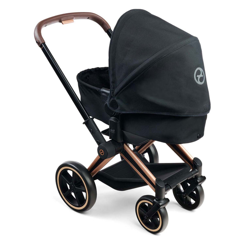 Load image into Gallery viewer, Corolle zwarte poppenwagen 3 in 1 voor babypop van 36-42cm
