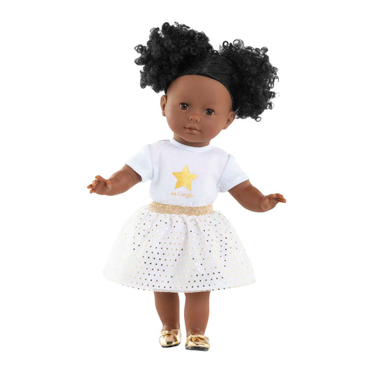 Corolle topje en rok set voor poppen van 36cm - ivoor goud