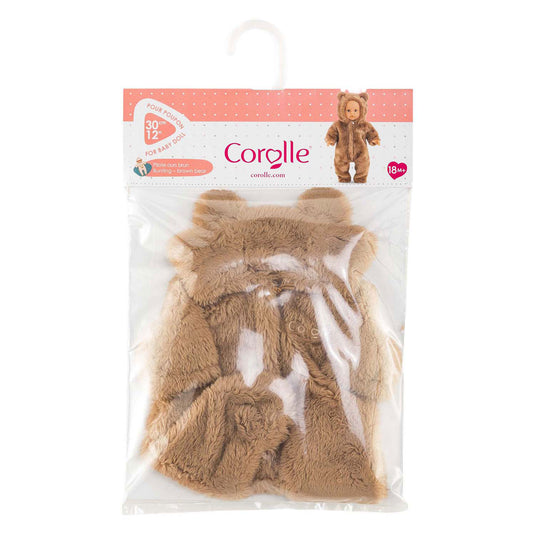 Corolle poppenkostuum beren onesie bruin - 30cm poppen kleding. m
