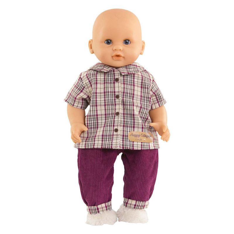 Afbeelding laden in galerijviewer, Corolle geruit shirt met broek kleine ontdekker - 30cm

