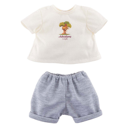 Corolle t-shirt met korte broek kleine ontdekker - 30cm