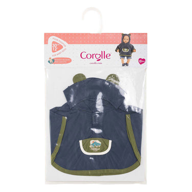 Corolle regenponcho poppenkostuum kleine ontdekker 30cm blauw.