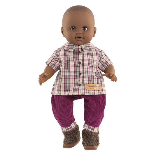 Corolle geruit shirt met broek kleine ontdekker - 36cm