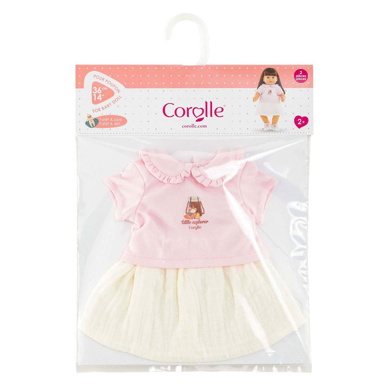 Afbeelding laden in galerijviewer, Corolle t-shirt met jurkje kleine ontdekker - 36cm
