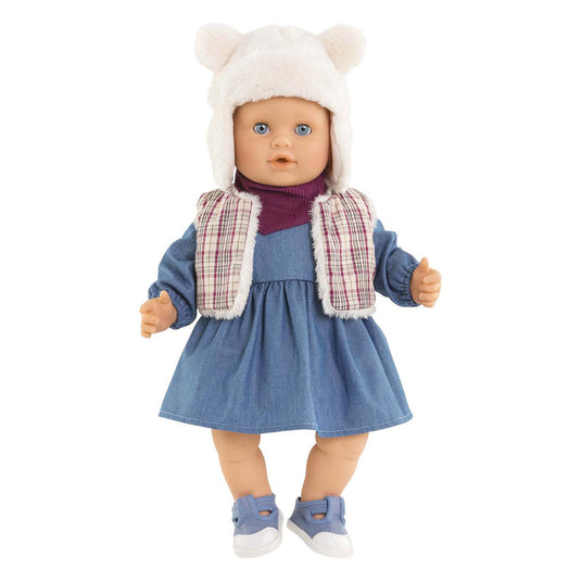 Corolle poppen winterset 36cm - omkeerbaar vestje en berenmuts.