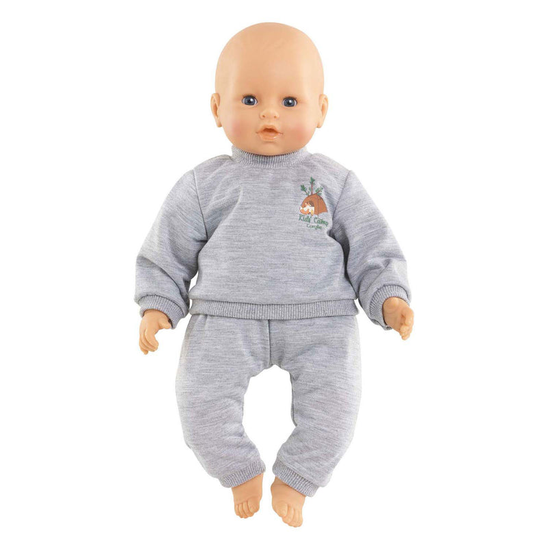 Afbeelding laden in galerijviewer, Corolle poppen joggingpak grijs kleine ontdekker 42cm - poppenkleding.
