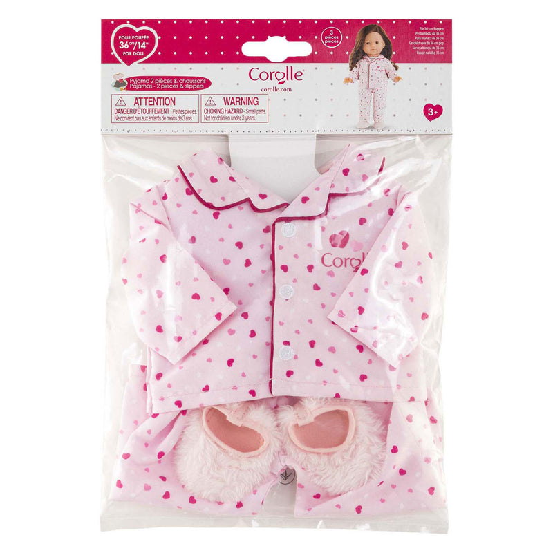 Afbeelding laden in galerijviewer, Corolle ma poppenpyjama en slofjes - hartjes - 36cm
