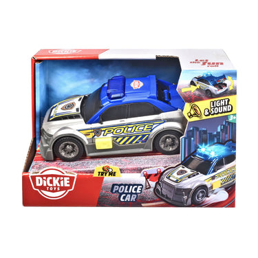 Dickie toys politiewagen - 15cm - licht en geluid- speelgoedvoertuig