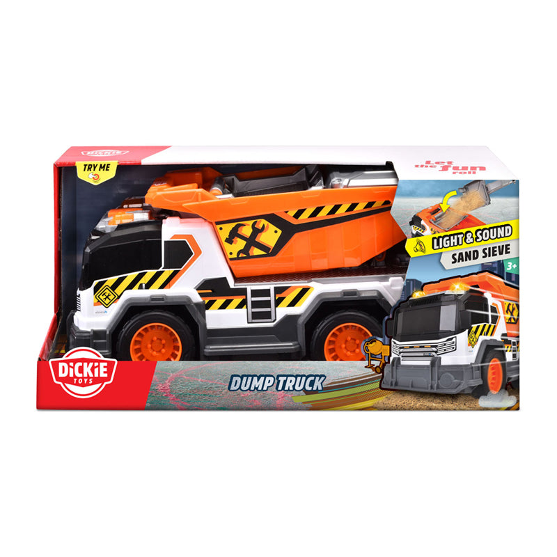 ギャラリービューアに画像をロードする, Dickie toys - kiepwagen - vrachtwagen - licht en geluid - vanaf 3 jaar
