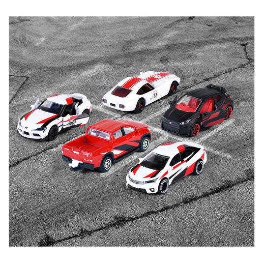 Majorette toyota die-cast racing auto's giftpack, 5st.