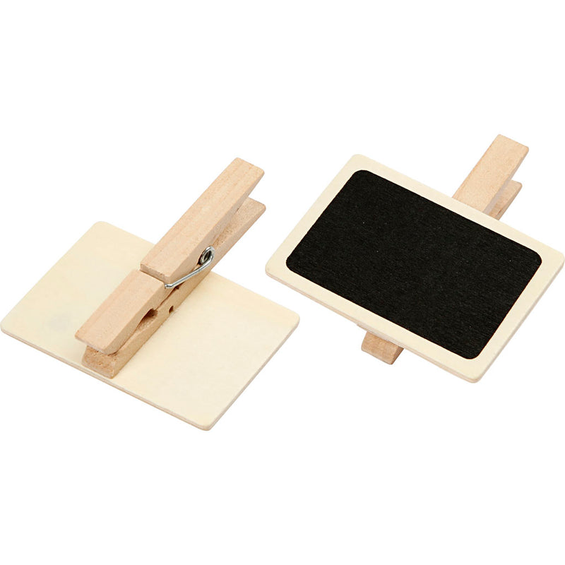 Load image into Gallery viewer, Creativ company https: www.cchobby.nl schoolbord-met-wasknijpers-afm-6-8x4-7-cm-6-stuk-1-doos
