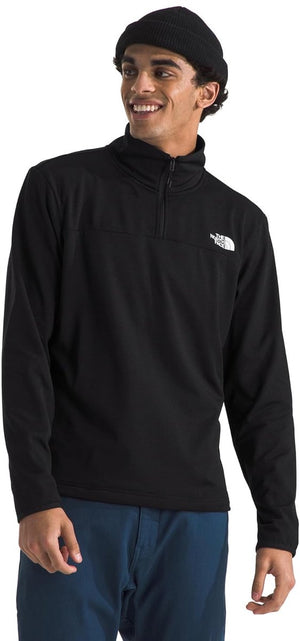 The north face m cedar trail grid fleece 1 - 4 zip heren outdoortrui - tnf zwart
