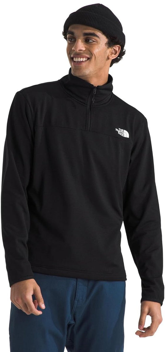 The north face m cedar trail grid fleece 1 - 4 zip heren outdoortrui - tnf zwart