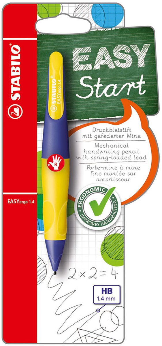 Afbeelding laden in galerijviewer, Stabilo easyergo 1.4 - ergonomisch vulpotlood - rechtshandig - neon geel
