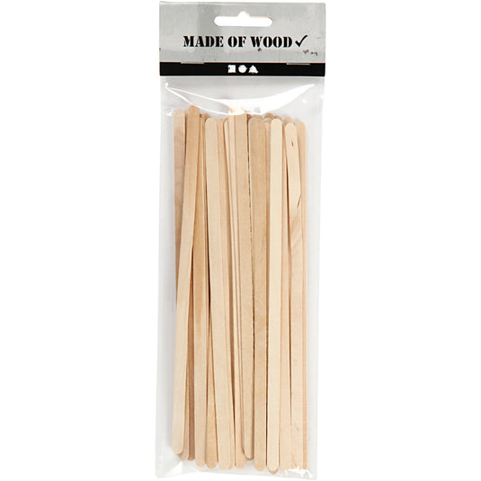 Creativ company houten knutselstokjes lang, 30st (19x6mm)